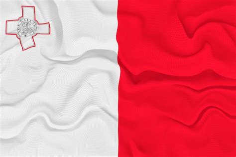 Fondo De La Bandera Nacional De Malta Con La Bandera De Malta Foto