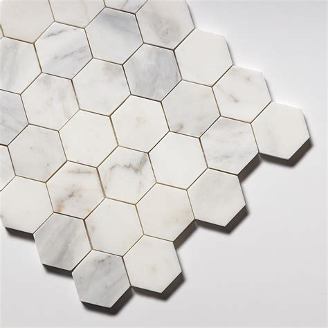 Calacatta Gold Royal Honed Hexagon Marble Mosaic 10x12 Marble