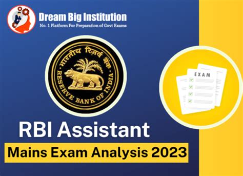 Rbi Assistant Mains Exam Analysis 31 December 2023 Dream Big Institution