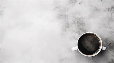 Top Down View Of Morning Coffee Concept Black And White Coffee Mugs On