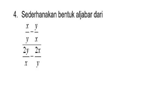 15 Contoh Soal Tes Sumatif Matematika Bentuk Aljabar Smp Mts Kelas 7