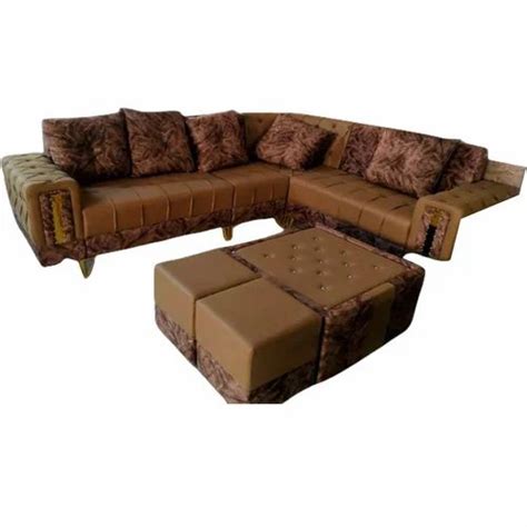 Seater Brown L Shape Sofa Set At Rs Set L Shape Sofa In