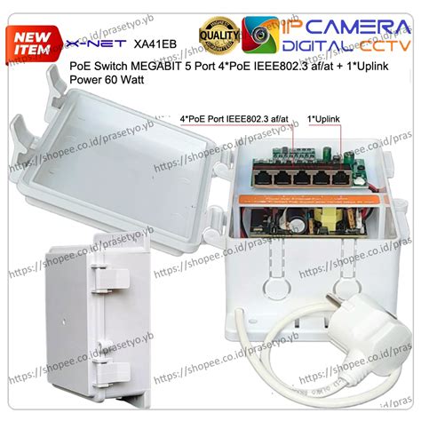 Jual Poe Switch 4 Port 1 Uplink 10 100 Smart Poe For Cctv Power 60 Watt
