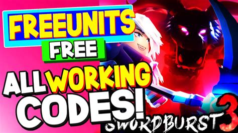 New All Working Update Codes For Swordburst Roblox Swordburst