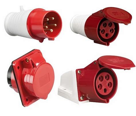 Red V Pin Industrial Plug Or Sockets Ip Phase P Ne