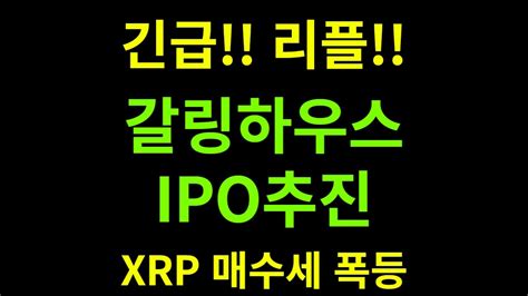 리플 Ipo 추진합니다 Sec 승소는 덤 Youtube