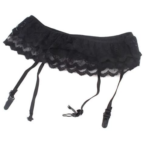 2015 New Sexy Lingerie 2 Layer Floral Lace Garter Belt Suspender Skirt