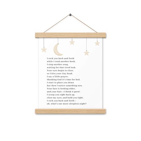 Sleepless Night Poem, Hanging Poster, Baby Room Decor, Nursery Sign, Baby Poem, Baby Shower Gift ...