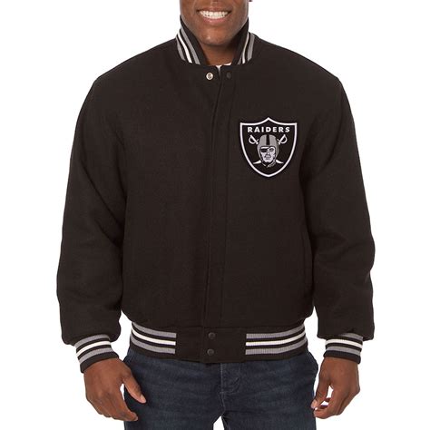 Black Los Angeles Las Vegas Raiders Varsity Wool Jacket - Jacket Makers