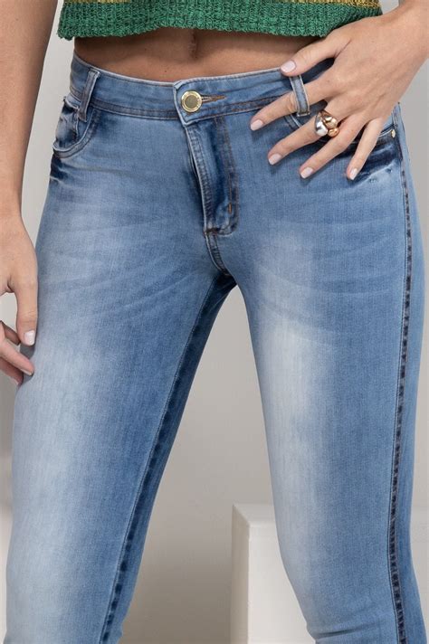 Calça Jeans Skinny Cintura Baixa F2022032 Oxiblue Jeans