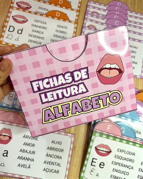 Fichas de leitura do alfabeto Espaço Pedagógico Encantar