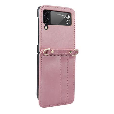 Coque Samsung Galaxy Z Flip 4 Style Cuir Porte Cartes et Lanière Ma Coque