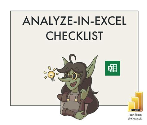 Power BI Analyze In Excel Checklist DATA GOBLINS