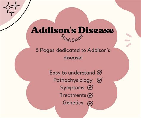 Addisons Disease Study Notes Etsy