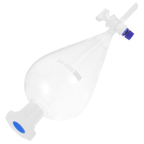 BUGUUYO Pear Shaped Separatory Funnel Glass Lab Funnel PTFE Funnel Pear