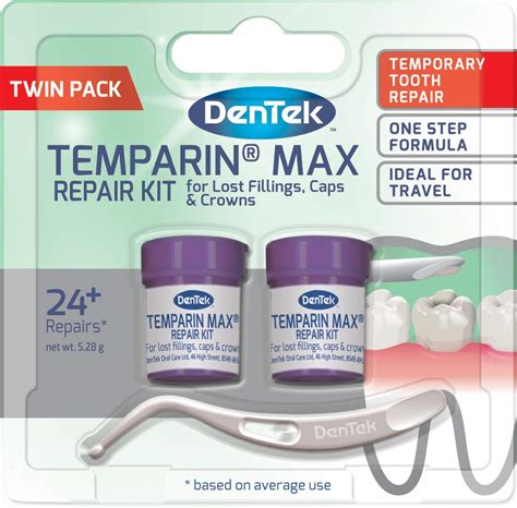 Buy Dentektemparin Max Home Dental Repair Kit Twin Pack For Repairing