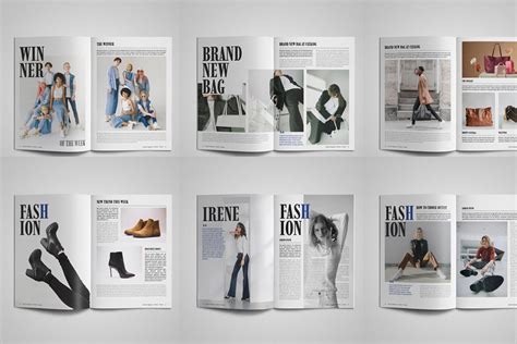 女性时尚服装杂志设计模板 Fashion Magazine Template 设计小咖