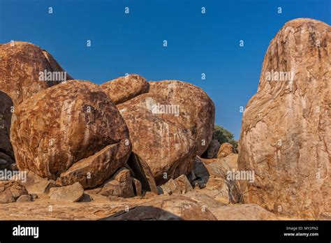 Millennial Giant Stones In The Iona Natural Park Angola Cunene Stock