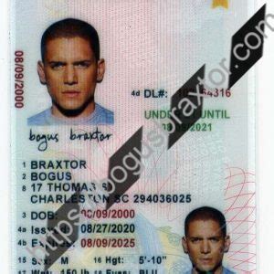 Bogus Braxtor Buy Fake ID US State Scannable Fake ID Cards