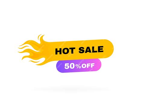 Premium Vector Hot Sale Geometric Badge With Fire Special Offer Only