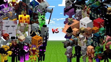 Modded Mobs Vs Vanila Mobs In Minecraft Mob Battle YouTube