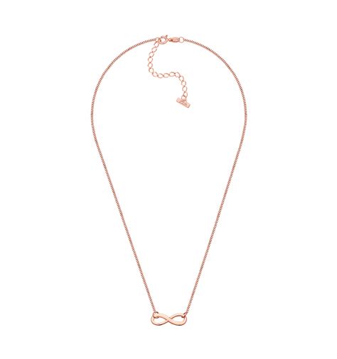 Rose Gold Plated Infinity Necklace - ZOLYA