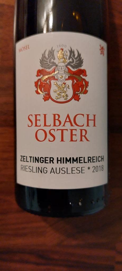 2018 Selbach Oster Zeltinger Himmelreich Riesling Auslese Germany