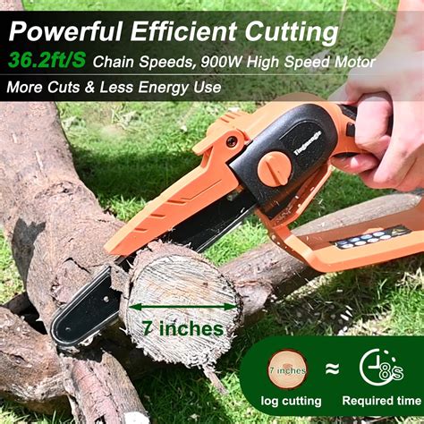 Snapklik Mini Chainsaw 8 Inch Cordless Mini Chainsaw Battery Powered