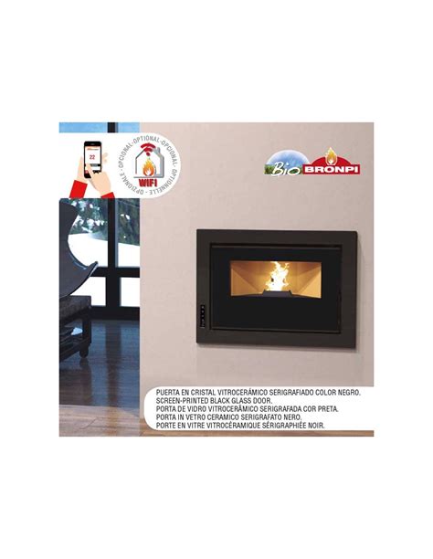 Estufa De Pellet Insertable Bronpi Bruno Slim 10 Kw