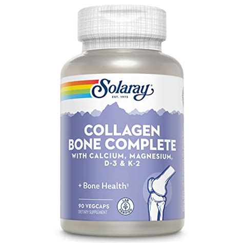 SOLARAY Collagen Bone Complete | Advanced Bone Matrix Formula with Plant Calcium & Magnesium ...