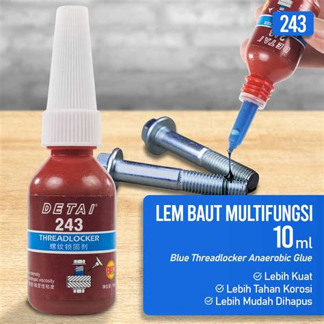 Jual TaffGUARD Lem Baut Multifungsi Blue Threadlocker Anaerobic