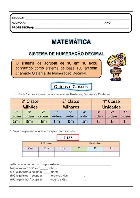 Blog Educa O E Transforma O Matem Tica Sistema De Numera