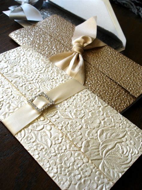 Elegant Embossed Wedding Invitations