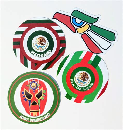 Mexican Symbols Decals Mexico Sticker Pack Mexico Laptop Decals Mexican