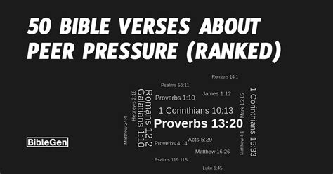 50 Bible Verses On Peer Pressure Ranked