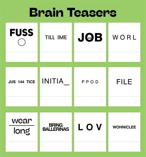 Brain Teasers For Adults 10 Free Pdf Printables Printablee