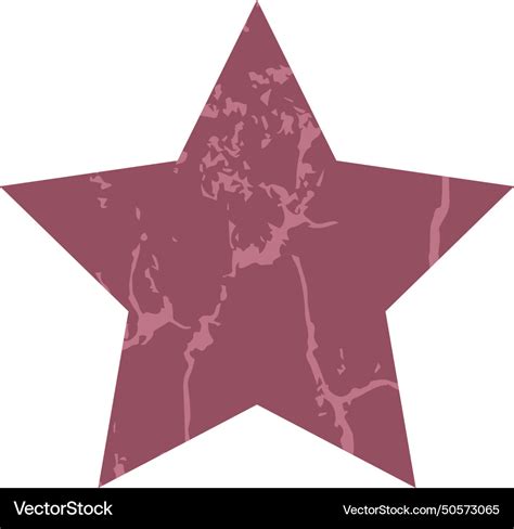 Star with grunge texture Royalty Free Vector Image