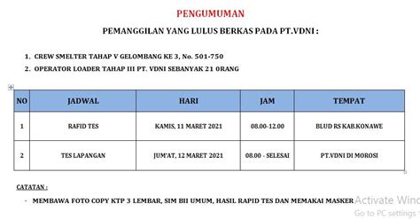 Nama Nama Lulus Berkas Operator Crew Umum Smelter Tahap 5 Dan Operator