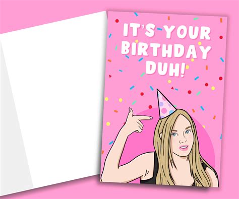 Mean Girls Birthday Card Funny Birthday Card Karen Smith Etsy