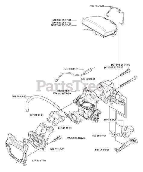 Husqvarna 455 RANCHER - Husqvarna Chainsaw (2005-03) Air Filter / Carburetor Parts Lookup with ...