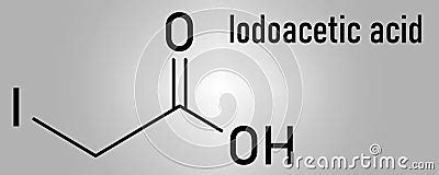 Iodoacetic Acid Molecule Toxic Alkylating Agent Skeletal Formula