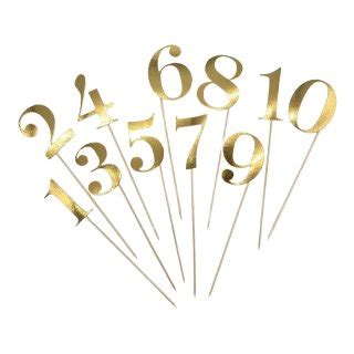 Cake Topper Zahlen Gold Ca Cm