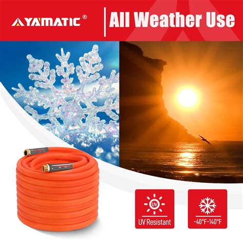 Yamatic Heavy Duty Garden Hose Kink Free 5 8 In X 100 Ft Burst 600