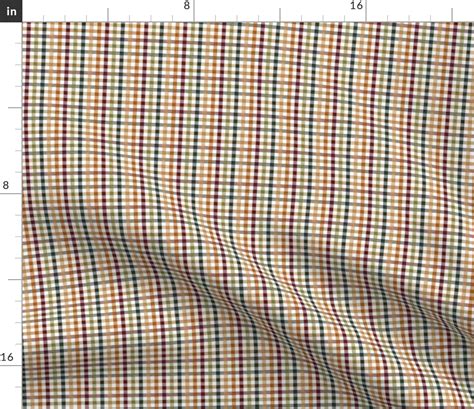 Extra Small Scale Fall Plaid Fabric Spoonflower