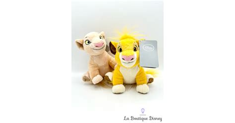 Peluches Simba Nala Le Roi Lion Disney Store Jaune Couple Cm