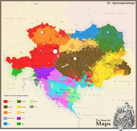 Ethnic map Austria-Hungary, 1910. by... - Maps on the Web