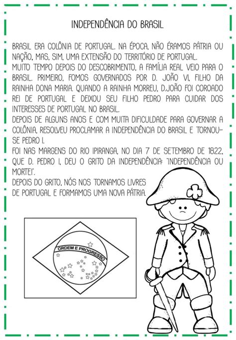 3º ao 5º ano Atividades sobre a Independência do Brasil Cuca Super