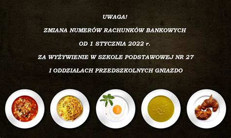 OPŁATY ZA OBIADY Zespół Szkolno Przedszkolny nr 13 w Gliwicach