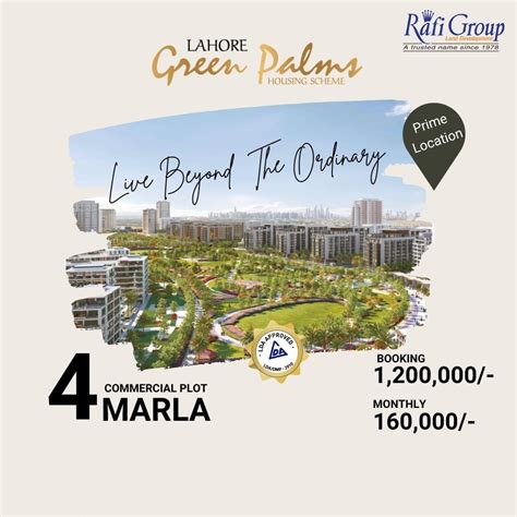 Commercial Plot Payment Plan For Green Palms Lahore