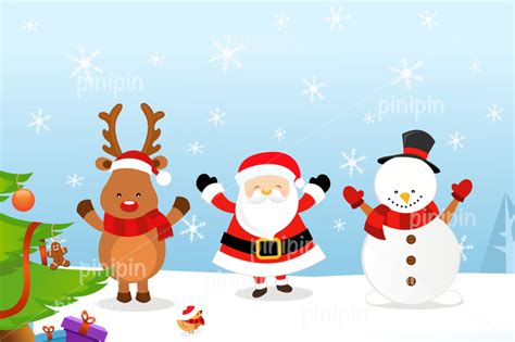 Santa Reindeer Snowman ~ Illustrations ~ Creative Market